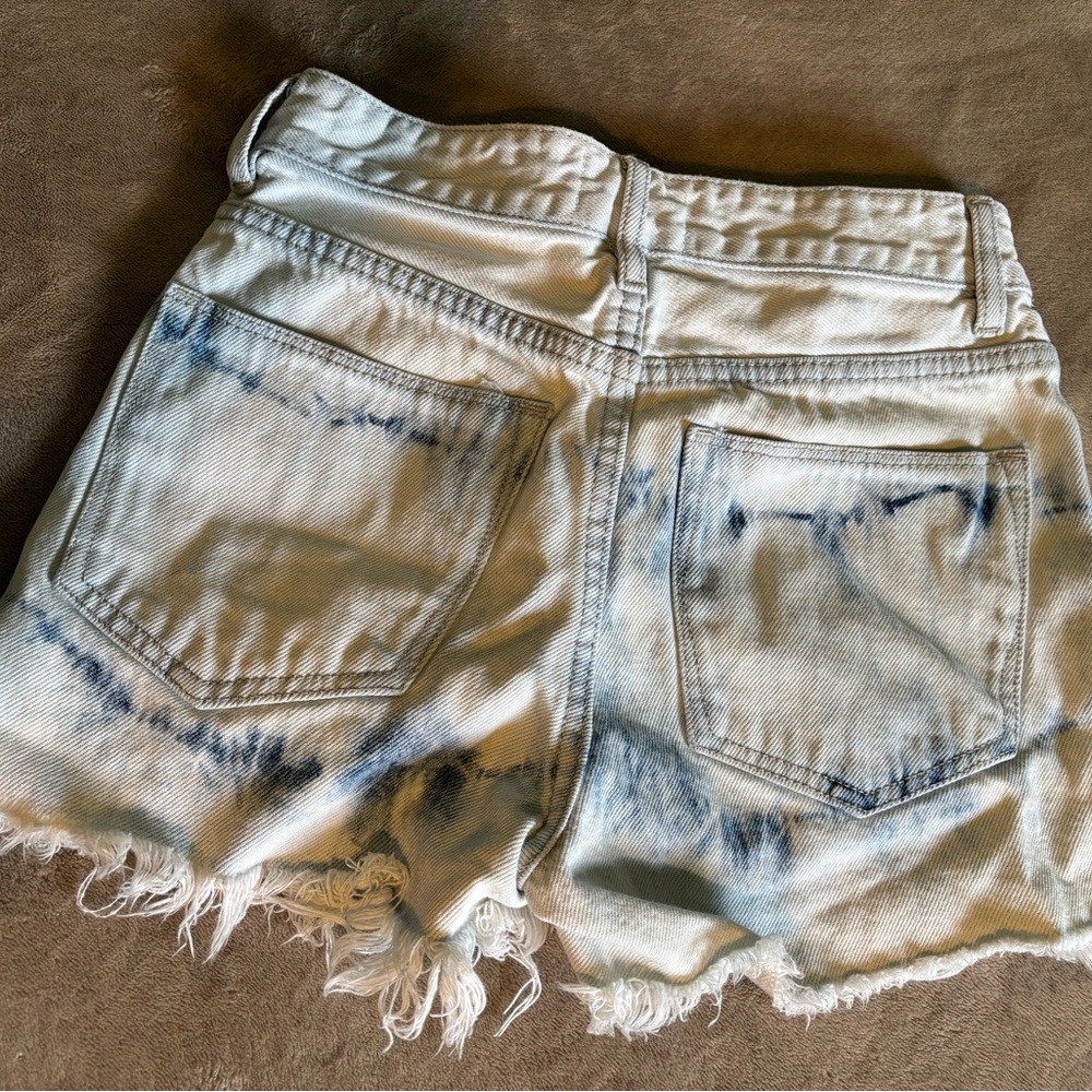 Gilded Intent Blue Tie-Dye Jean Shorts